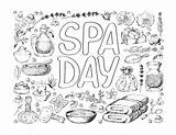 Spa Coloring Pages sketch template