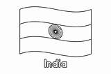Printable India Flag For Coloring sketch template