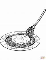 Coloring Pages Spaghetti sketch template