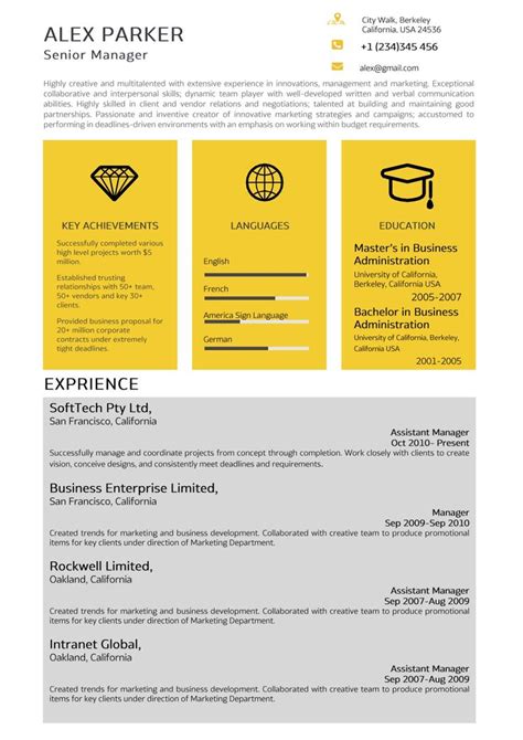 Vista Resume - Beautiful, Modern and Professional Resume Templates | Resume templates ...