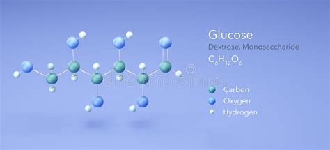 Glucose Molecular Structure, 3d Model Sugar, Structural Chemical ...