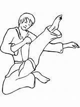 Karate Printable sketch template