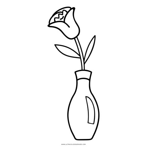 Flower Vase Coloring Page Coloring Page - Coloring Home