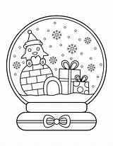 Snow Globes Coloring Pages sketch template
