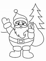 Santa Claus Coloring Pages Easy sketch template