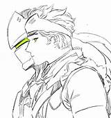 Overwatch Genji Coloring Pages Sketch Page sketch template