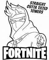 Free Fortnite coloring Page Ninja sketch template