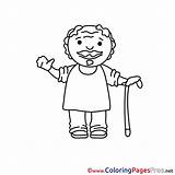 Old Man Coloring Page sketch template