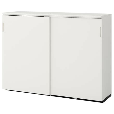 GALANT cabinet with sliding doors, white, 160x120 cm - IKEA