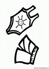 Bathing Suits Template For Kids Coloring sketch template
