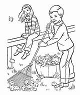 A Boy Is Raking Leaves coloring Page  Download Print Or Color Online sketch template