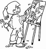 Painter Coloring Pages sketch template