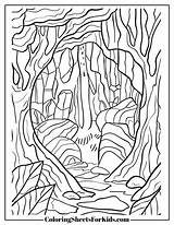 Cave Coloring Pages Free Downloads  Sheets For Kids sketch template
