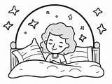 Bedtime Coloring Page For Download  sketch template