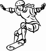 Skateboarding coloring page sketch template