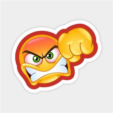 Punching Emoji - Emoji - Magnet | TeePublic