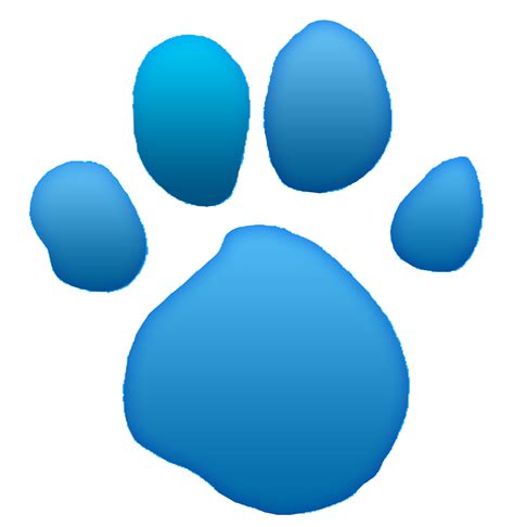 Blue's Clues light blue paw print 3D glow CS6 test by IDKNJBC on DeviantArt