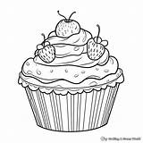 Cupcake Coloring Pages  Free & Printable sketch template
