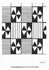 Free Kente Cloth Coloring Page  Printables Kidadl sketch template
