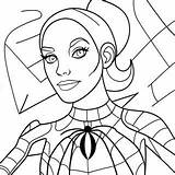 Spider Girl Coloring Page  Pagescom sketch template