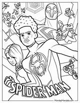 20 Miles Morales Coloring Pages Free PDF Printables  Spider coloring sketch template