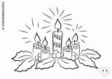 Candele Di Natale Da Colorare Stampa Gratis  Portalebambiniit sketch template