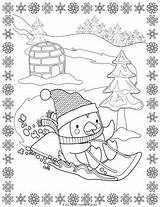 Cute Winter Penguins Coloring Pages  Fun Sheets sketch template