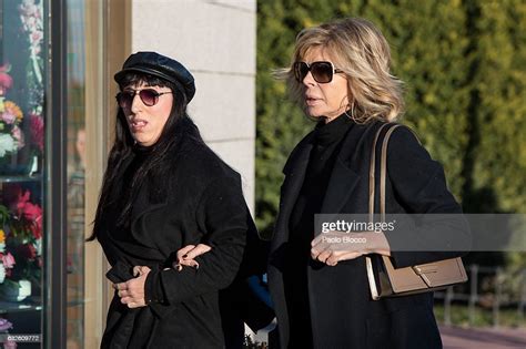 Rossy de Palma and Bibiana Fernandez attend the funeral chapel for ...