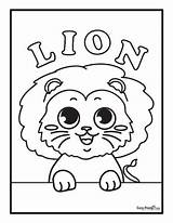 Cute Coloring Pages Of Baby Lions sketch template