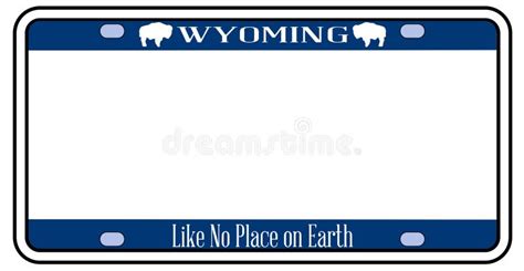 Blank Wyoming State License Plate Stock Vector - Illustration of copy ...