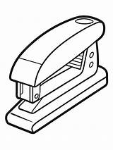 Stapler colouring Book pages With Vector Design For Children  Premium sketch template