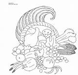 Cornucopia Coloring Pages Print sketch template