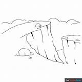 Cliff Coloring Page  Easy Drawing Guides sketch template