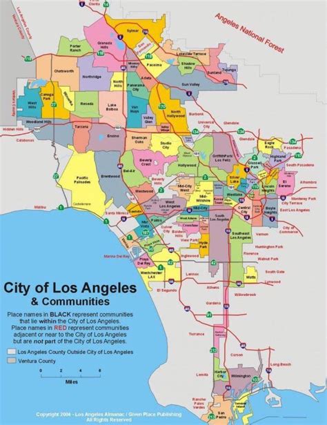 Los Angeles city neighborhoods. : r/MapPorn