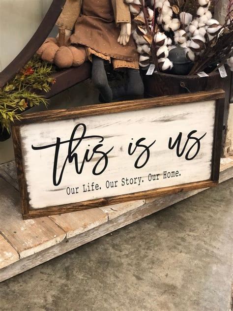 This Is Us Rustic Farmhouse Wood Sign - This is us Sign, Housewarming ...