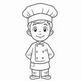 Italian Chef Coloring Page sketch template