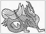 Dragon Coloring Pages For Adults  Best Kids sketch template