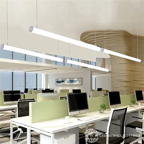 LED Linear Bar Tube Light Office Lighting Pendant Lamp Dining Ceiling Hanging Lights Straight ...