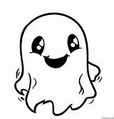 Cute Mini Ghost Coloring Page » Turkau sketch template