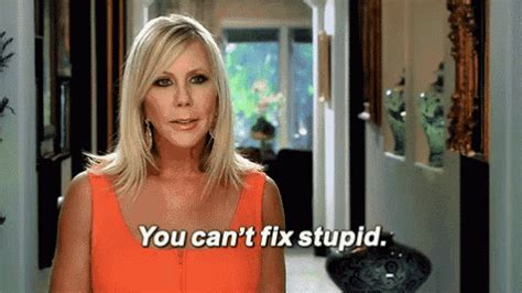 You Can't Fix Stupid GIF - Stupid Rhoc Vicki - Discover & Share GIFs