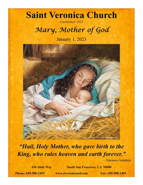 Bulletin – January 1, 2023 (Mary, Mother of God) – The Church of St ...