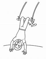 Acrobat Upside Down coloring page  Download Free sketch template