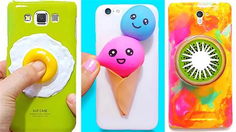 10 DIY SLIME PHONE CASES | Easy & Cute Stress Reliever Phone Cases - YouTube