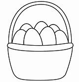 Easter Basket  Coloring Page Egg coloring sketch template