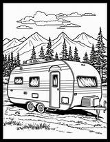 Rv Camping Coloring Pages Sketch Page sketch template