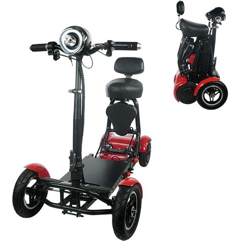 Foldable Lightweight Li-on Battery Power Mobility Scooters Easy Travel Electric Wheelchair Multi ...