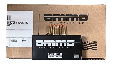 AMMO INC SIGNATURE TOTAL METAL COATING FMJ 9mm 124 gr PISTOL AMMUNITION ...