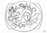 Petrykivka Painting Pattern coloring Page From  sketch template