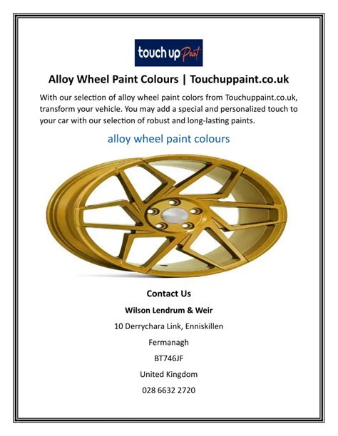 PPT - Alloy Wheel Paint Colours Touchuppaint.co.uk PowerPoint ...