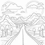 Path Coloring Page sketch template